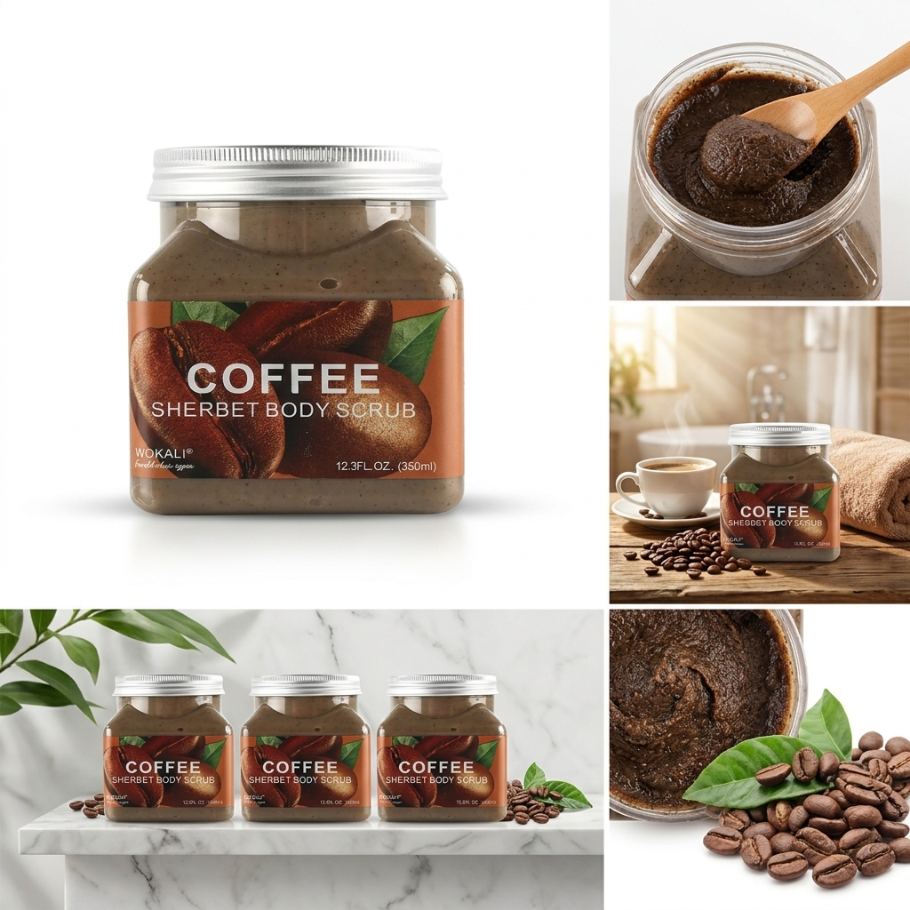 Wokali Coffee Sherbet Body Scrub 350ml
