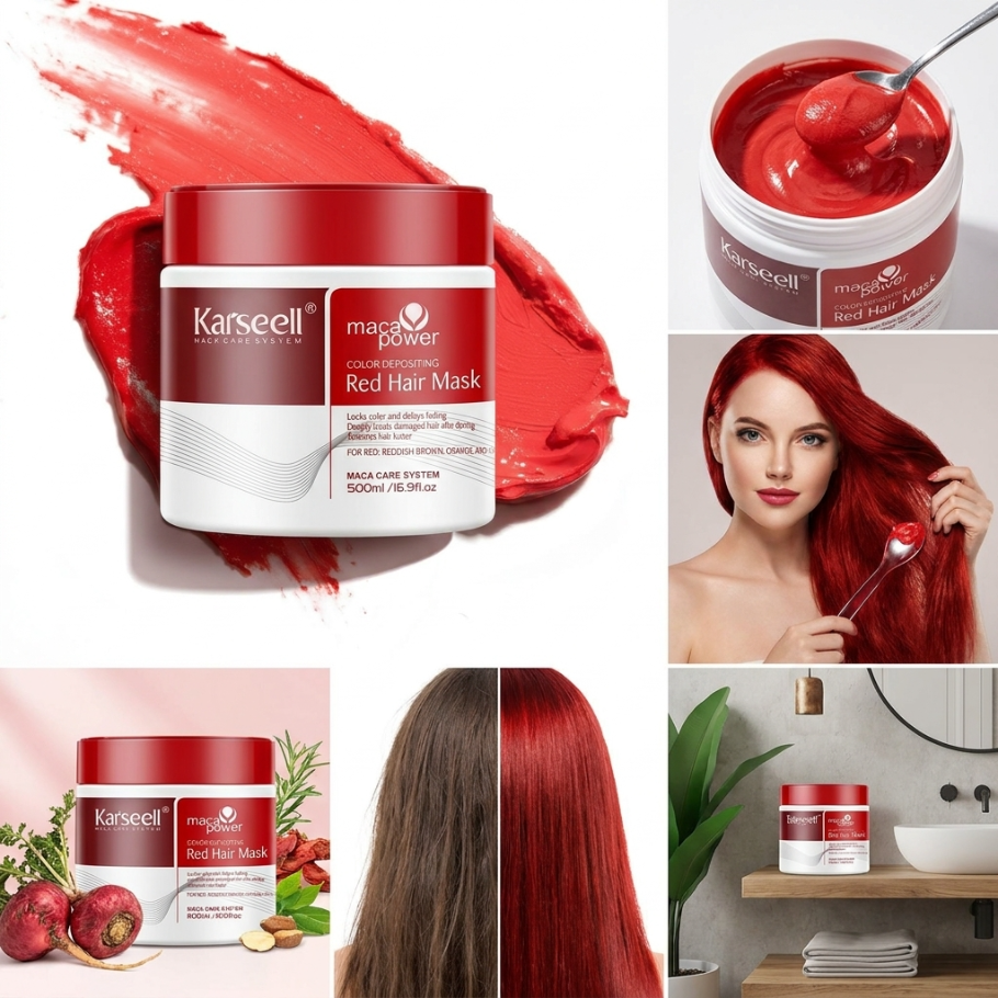 Karseell Maca Power Color Depositing Red Hair Mask